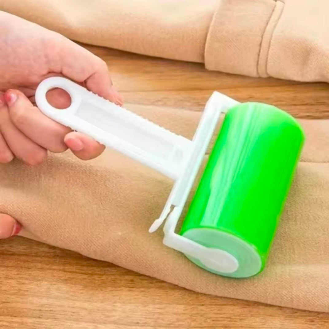Blue Portable Washable Dust Filter Drum Roll Portable Tools Sticky Hair Removal Device Cleaning Brush