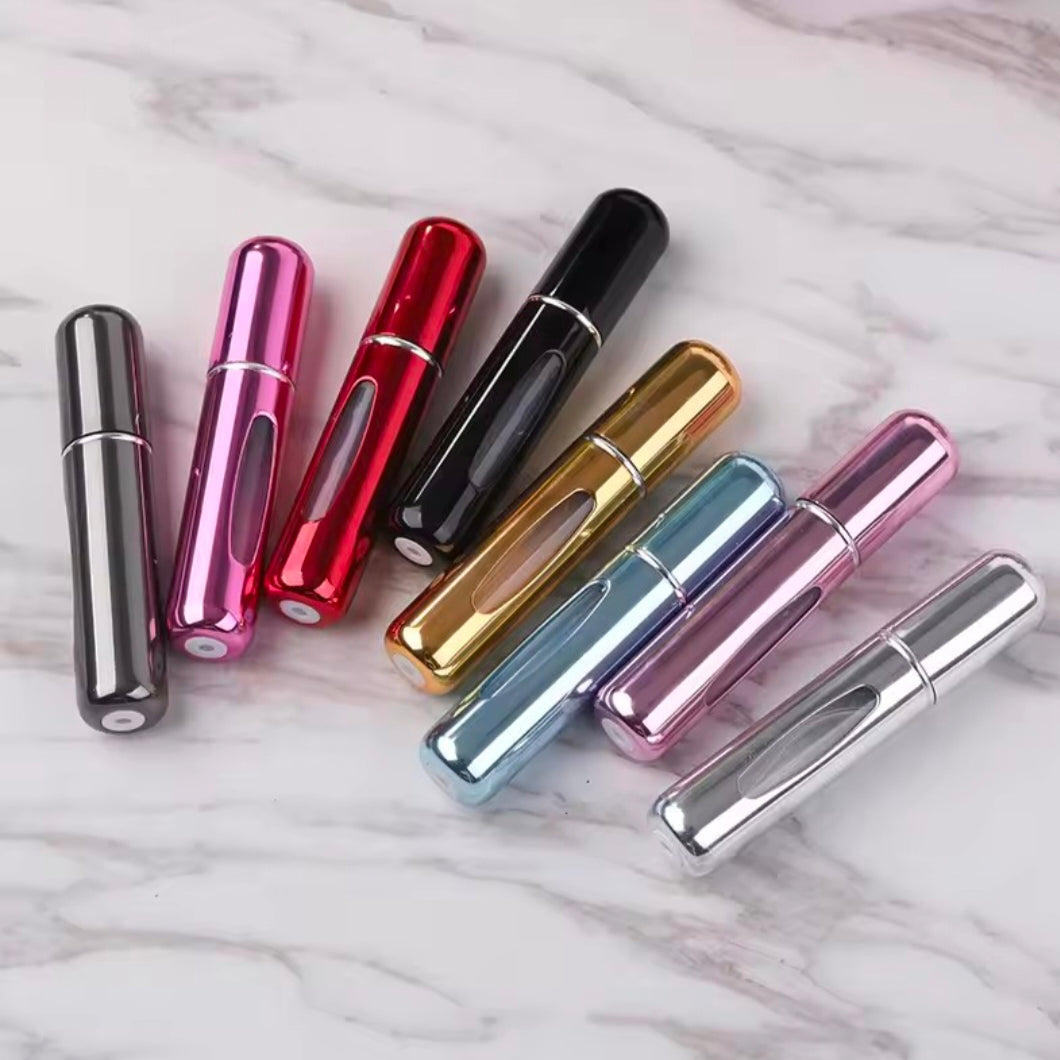 8/10ml Mini Portable Refillable Perfume Bottle Atomizer Pump Aluminum Spray Bottle Cosmetic Container Travel Makeup Tools