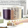 Sealed Rice Storage Box 10L 6 Grid Cereal Grain Container Dry Food Dispenser Grain Storage Jar Bucket Home Kitchen Storage Tools