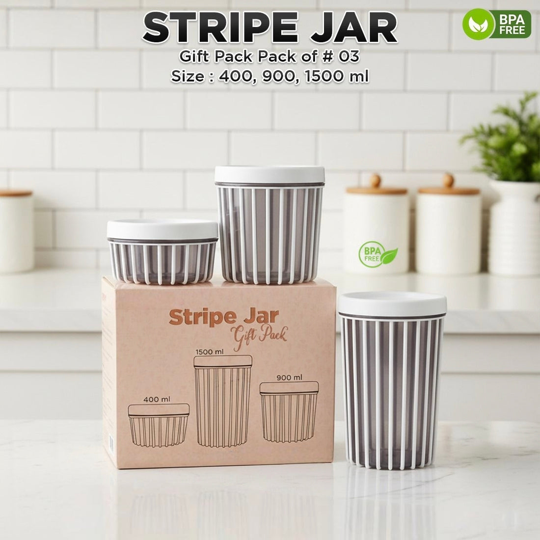 Stripe Jars Gift pack