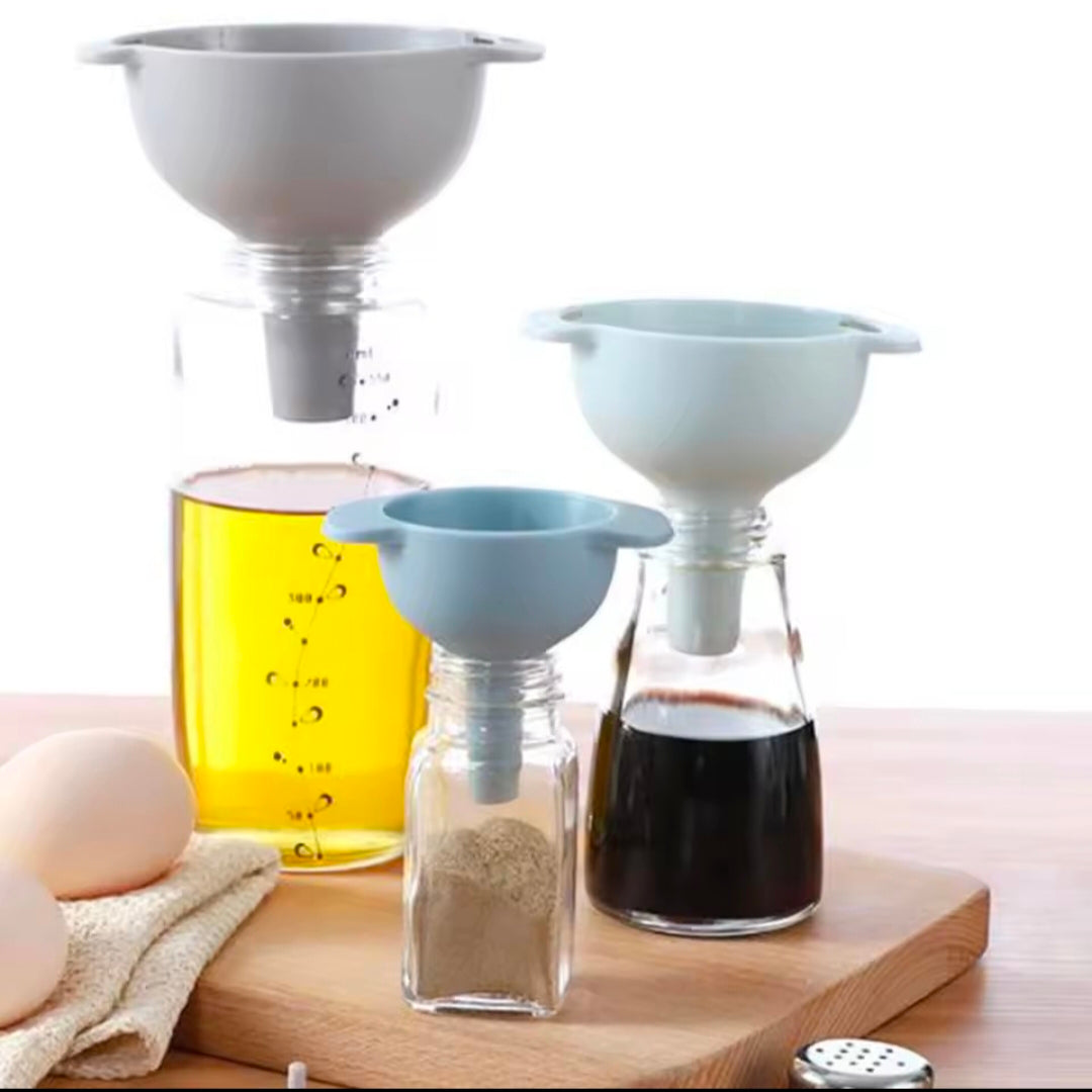 Multifunctional 4 in 1 kitchen Funnels Set With Strainer Filter Detachable Oil Funnel Food Grade Plastic Condiment Funnels