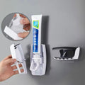 2PCS Automatic Toothpaste Dispenser Wall Mount Dust-proof Toothbrush Holder Wall Mount Bathroom Accessories Set Squeezer