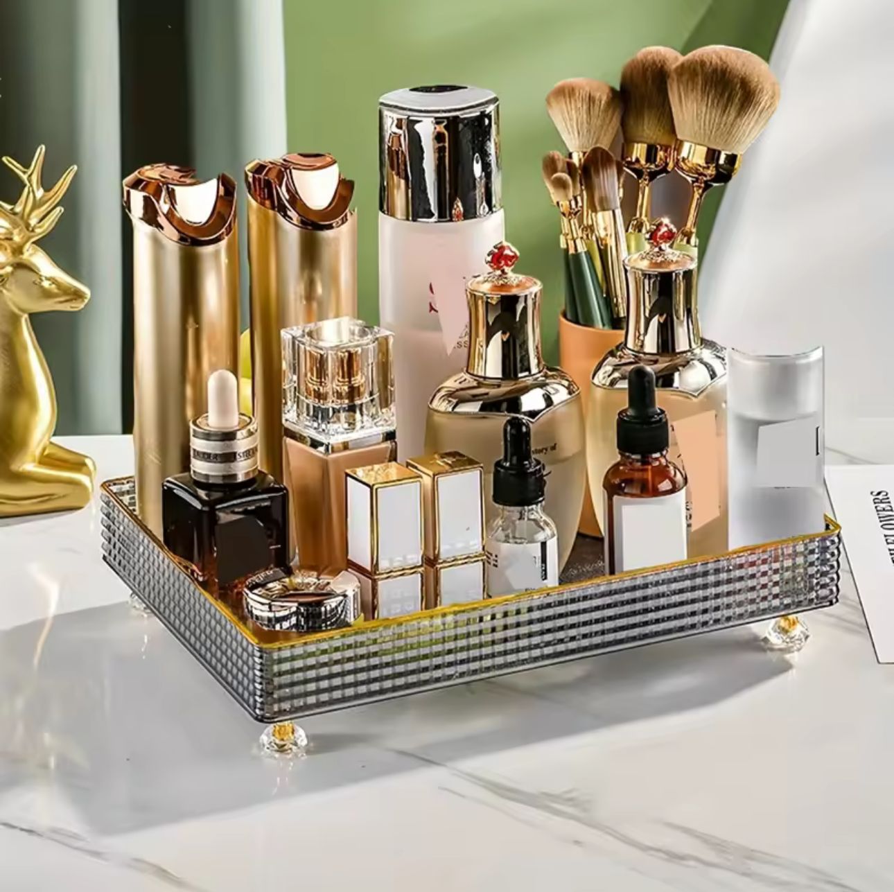 Cosmetic Storage Tray Fruit Plate Living Room Household Coffee Table Snacks Dried Candy Nuts Snack Plate Dessert Storage Box