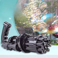 10 Hole Automatic Gatling Bubble Machine Electric Blower Soap Water Maker Gun for Children Summer Beach Outdoor Kids Toys