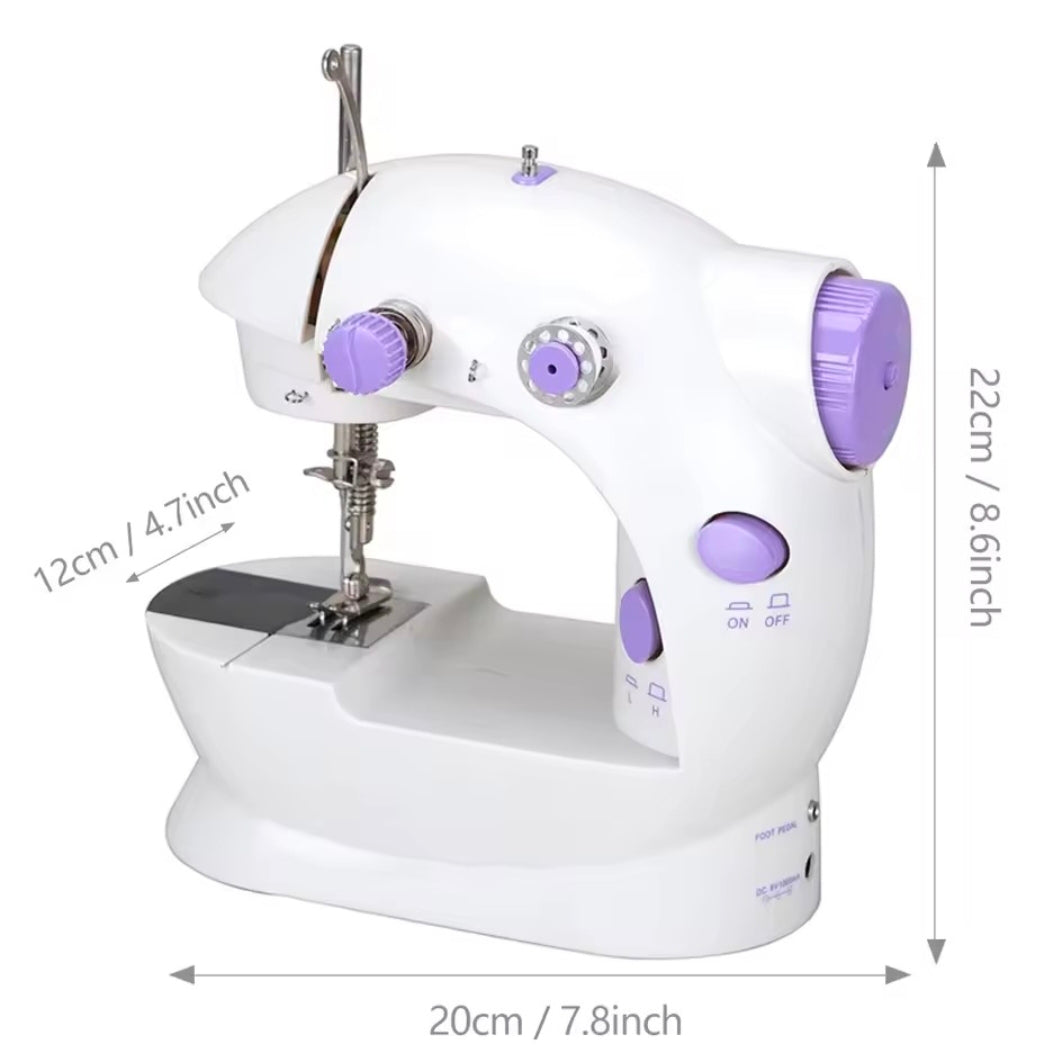 Household Sewing Machine Portable Electric Sewing Machines with Light and Speed Control for Beginner DIY Home Sewing Accessories
