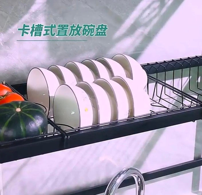 Kitchen Storage Shelf Above The Sink Bowl Draining Racks Multifunctional Dish Knife Rag Spoons sink Rack Set Organizer kitchen 85 cm