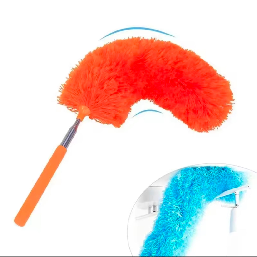 Multifunctional Retractable duster With Bendable Head-Reusable and Washable for High Ceilings Furniture and Car Cleaning