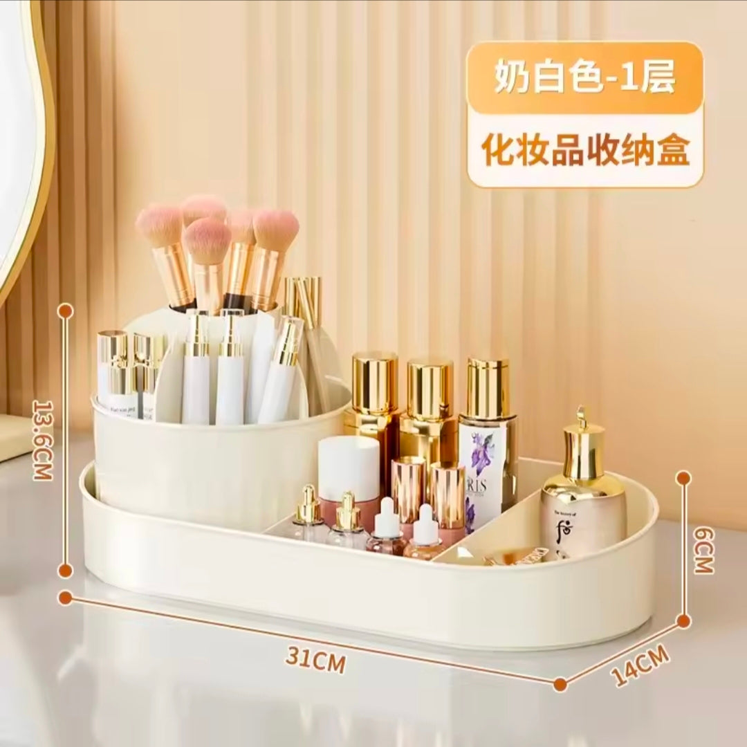 Three-Layer Drawer Type Cosmetics Storage Box Jewelry Storage Box Cosmetic Table Plastic Storage