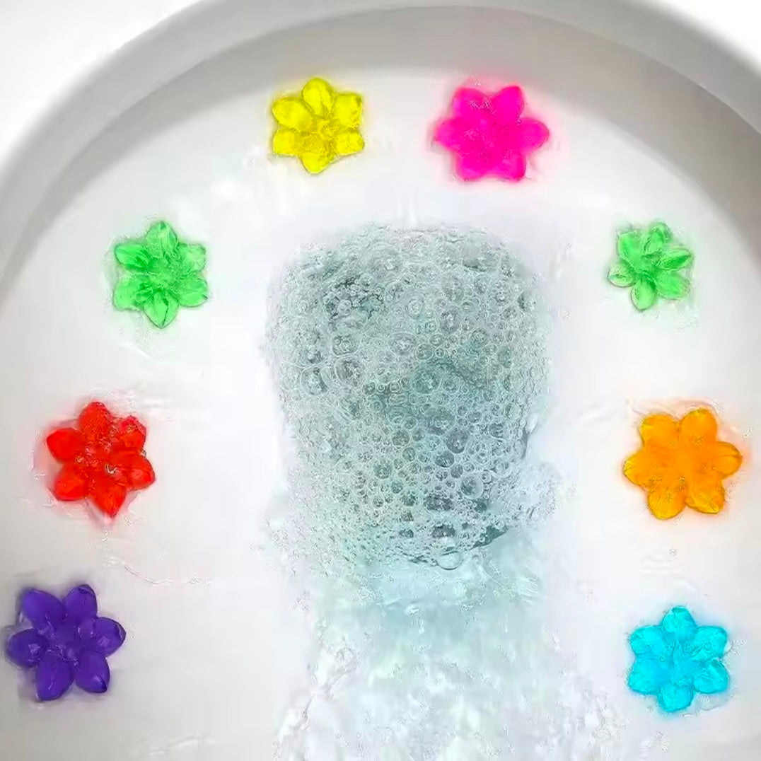 Flowers Gel Toilet Freshener Bowl Cleaner Flower Fragrance Air Perfume Aromatic Closestool Toilet Deodorizer Cleaning