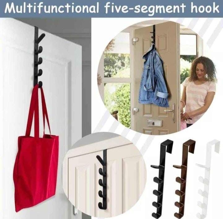 Bedroom Door Hanger Clothes Hanging Rack Over The Door Plastic Home Storage Organization Hooks, Purse Holder For Bags Rails