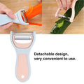 2 In Multifunctional Vegetable Fruit Slicer Julienner Non- Slip Handle Dishwasher Safe Hook Design Kitchen Tool
