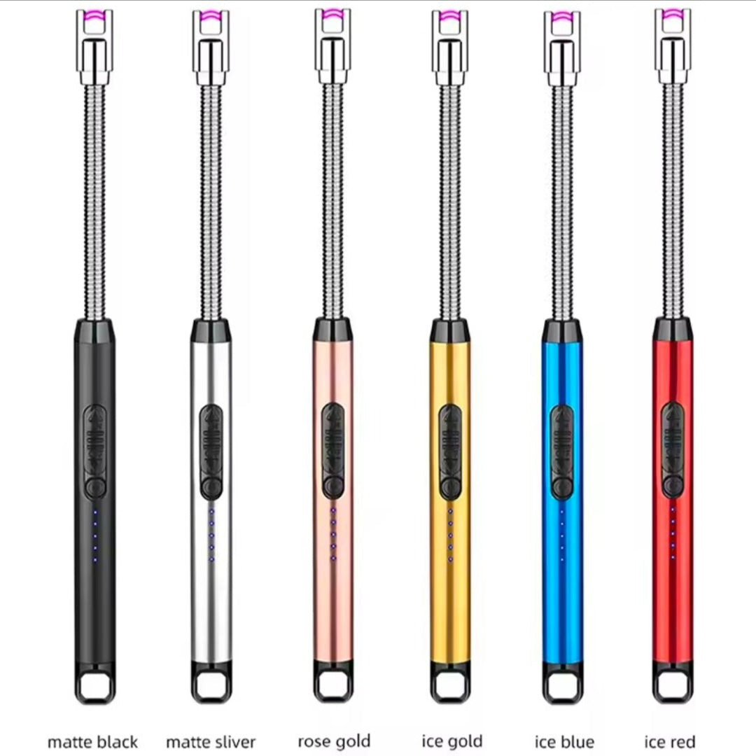 Kitchen Type-C Electric Arc Lighter Rechargeable Windproof BBQ Flameless Plasma Candle Long Lighters Hose Gas Stove Ignition Gun