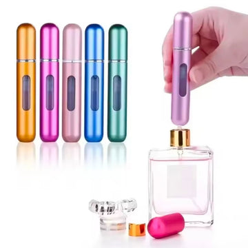 8/10ml Mini Portable Refillable Perfume Bottle Atomizer Pump Aluminum Spray Bottle Cosmetic Container Travel Makeup Tools