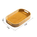 Multipurpose Round Rectangular Bamboo Wooden Serving Tray Household Tea Coffee Trays Kitchen Storage Tray for Breakfast Food