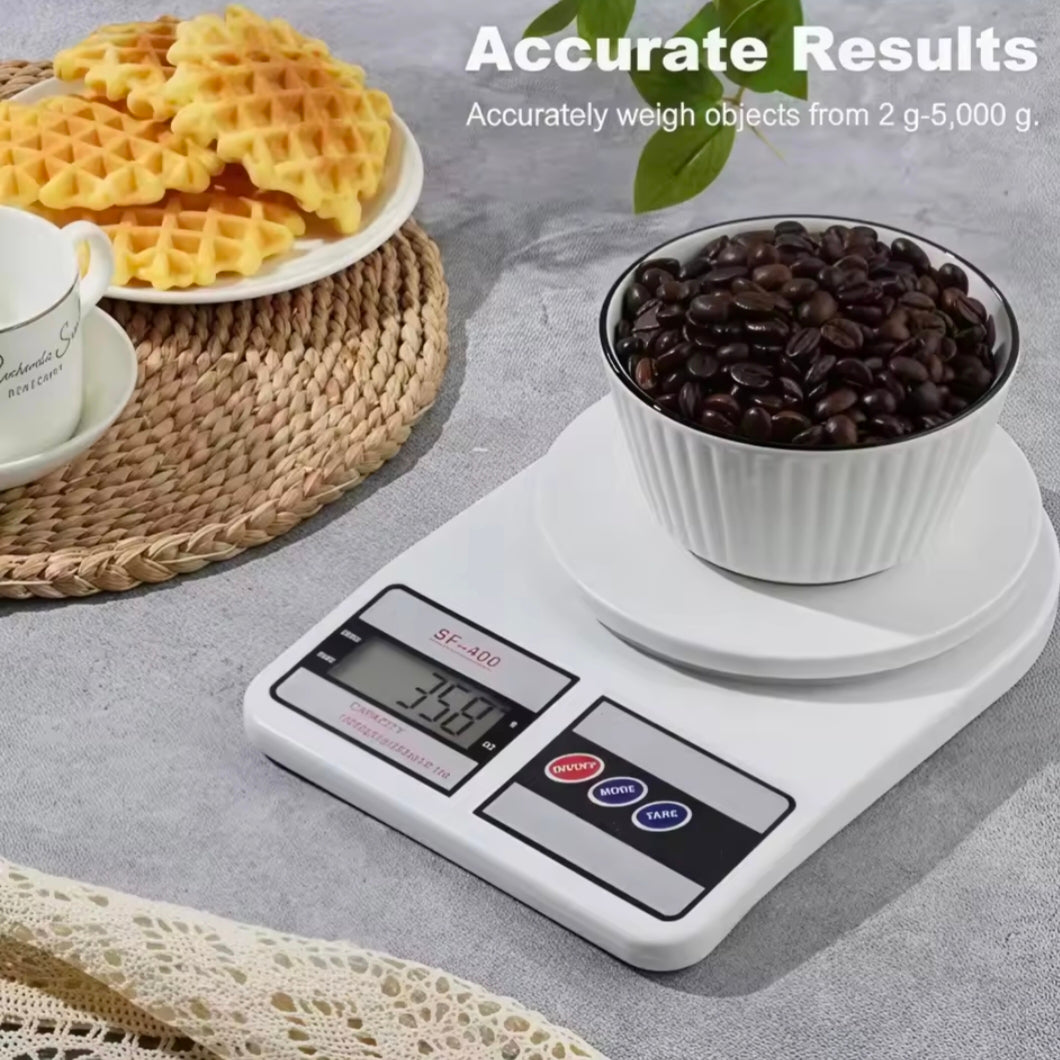 Digital Kitchen Scale 22lb/10kg Capacity, Stainless Steel

Food Scale with oz/g Units | Replaceable Battery Power |