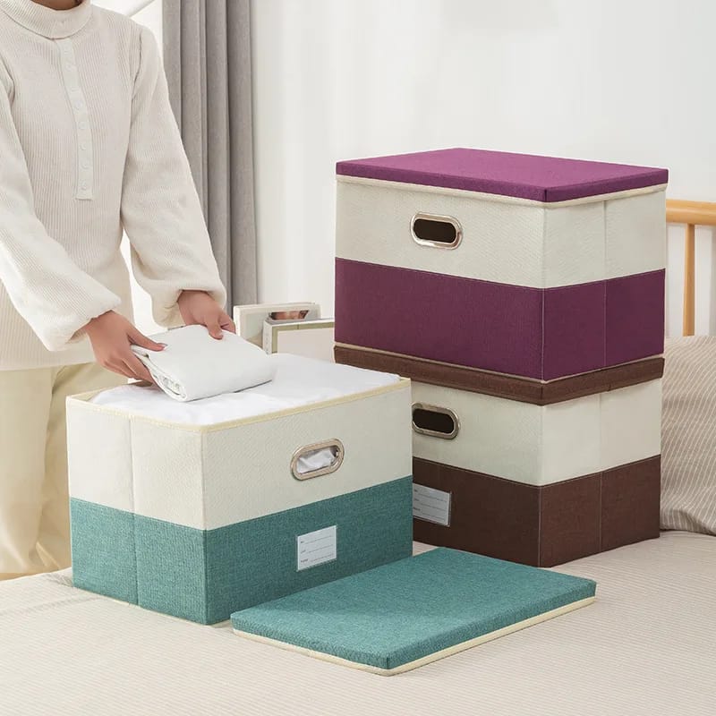 Storage Box with Cover – Durable Organizer for Clothes & Accessories