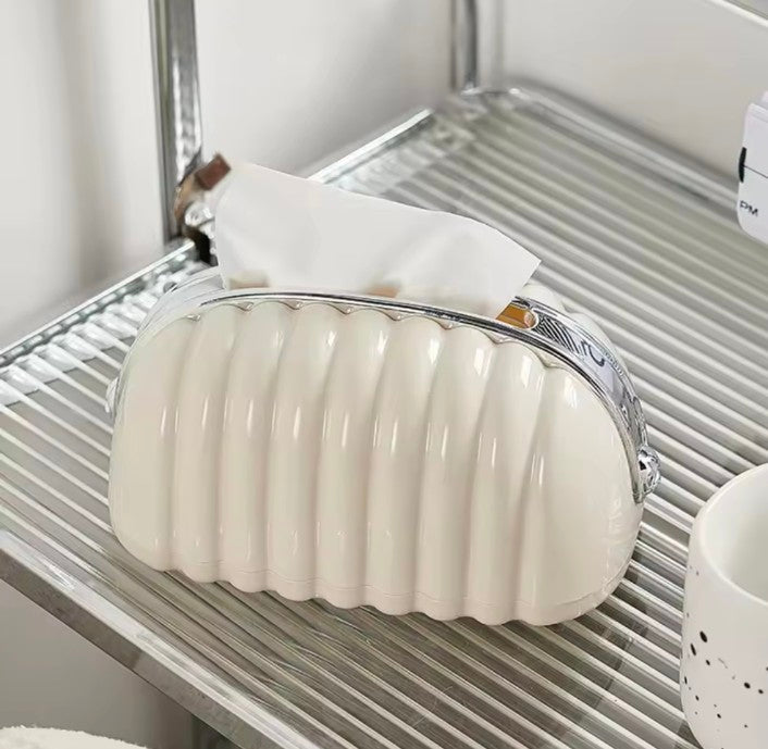 Simple irregular Cloud Shape Tissue Box with Spring Home Living Room Light Luxury Shell Napkin Box Holder Container