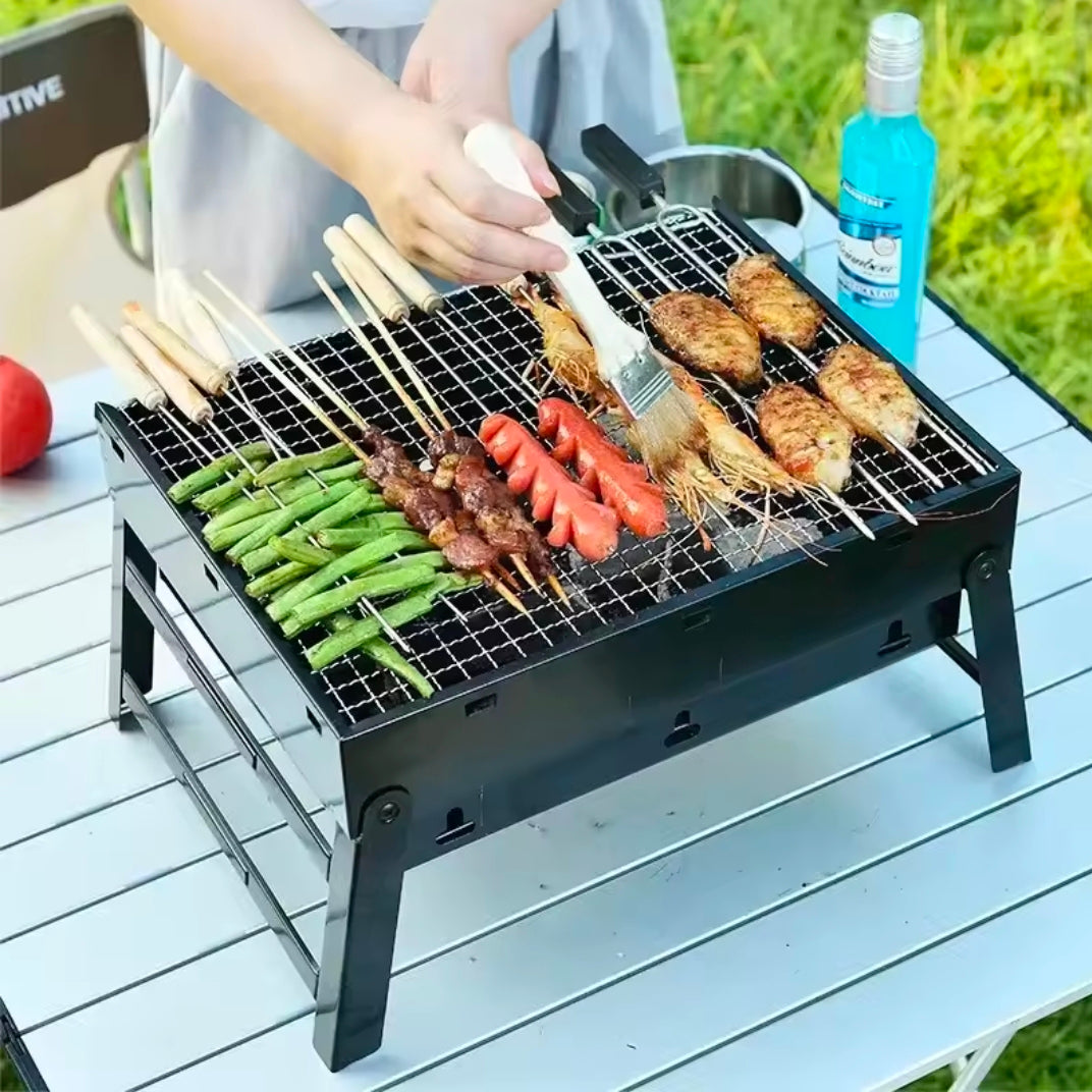 Bbq Foldable Little Gangster Bbq Grill Grill Outdoor Camping Portable Handheld Grill Kitchen Dedicated Dining Table