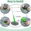 Dehydrated Mop 2- in- 1 Self- twist 360 Degree Rotation Ultrafine Microfiber Heads Water   Mop Stain - Removing Upright Storage Mop
