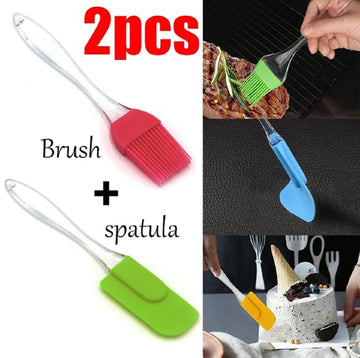 Silica Spatula Oil Brush