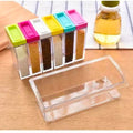 6Pcs/Set Spice Jar Seasoning Box Kitchen Spice Storage Bottle Jar Transparent PP Salt Pepper Cumin Powder Box Kitchen Tool