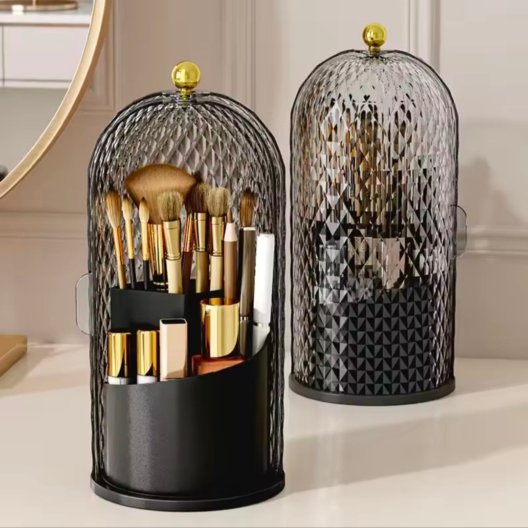 Rotating Makeup Brush Storage Cylinder Lipstick Cosmetic Box Desktop Pen Holder Skin Care Product Eyebrow Pencil Eyeliner Brush