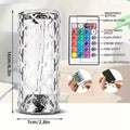 Crystal Diamond Table Lamp Rechargeable Acrylic Bedroom Bedside Ambiance Lamp Rose Decorative Lamp Touch Creative Night Lights