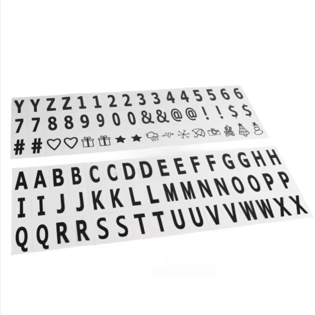 Cinema Light Box With Letters DIY Warm Light Up Letter Box With 96 Lettering Sticker For Room Decoration