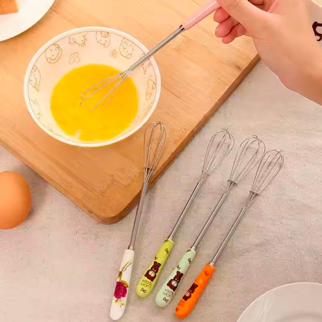 Egg Beater Mini Stainless Steel Balloon Wire Whisk Manual Hand Mixer Milk Cream Butter Whisk Mixer Kitchen Egg Tools