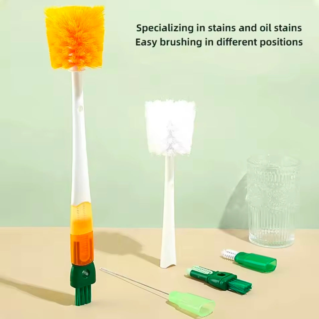 5 in 1 Mother- Child Baby Bottle Cup Cleaning Brush Feeding Clean Tool Set Water Bottle Cleaning Brush