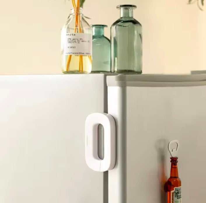 Household Refrigerator Lock Freezer Door Lock Toddler Chicken Cabinet Safety Lock Security Latch Anti Pinching Safety for Baby