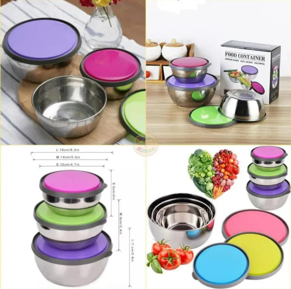 3 Pcs Food Container Set – Airtight, Leak Proof & Durable