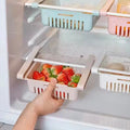 Refrigerator Storage Basket Adjustable Stretchable Refrigerator Partition Storage Rack Multi Functional Flexible Storage Basket