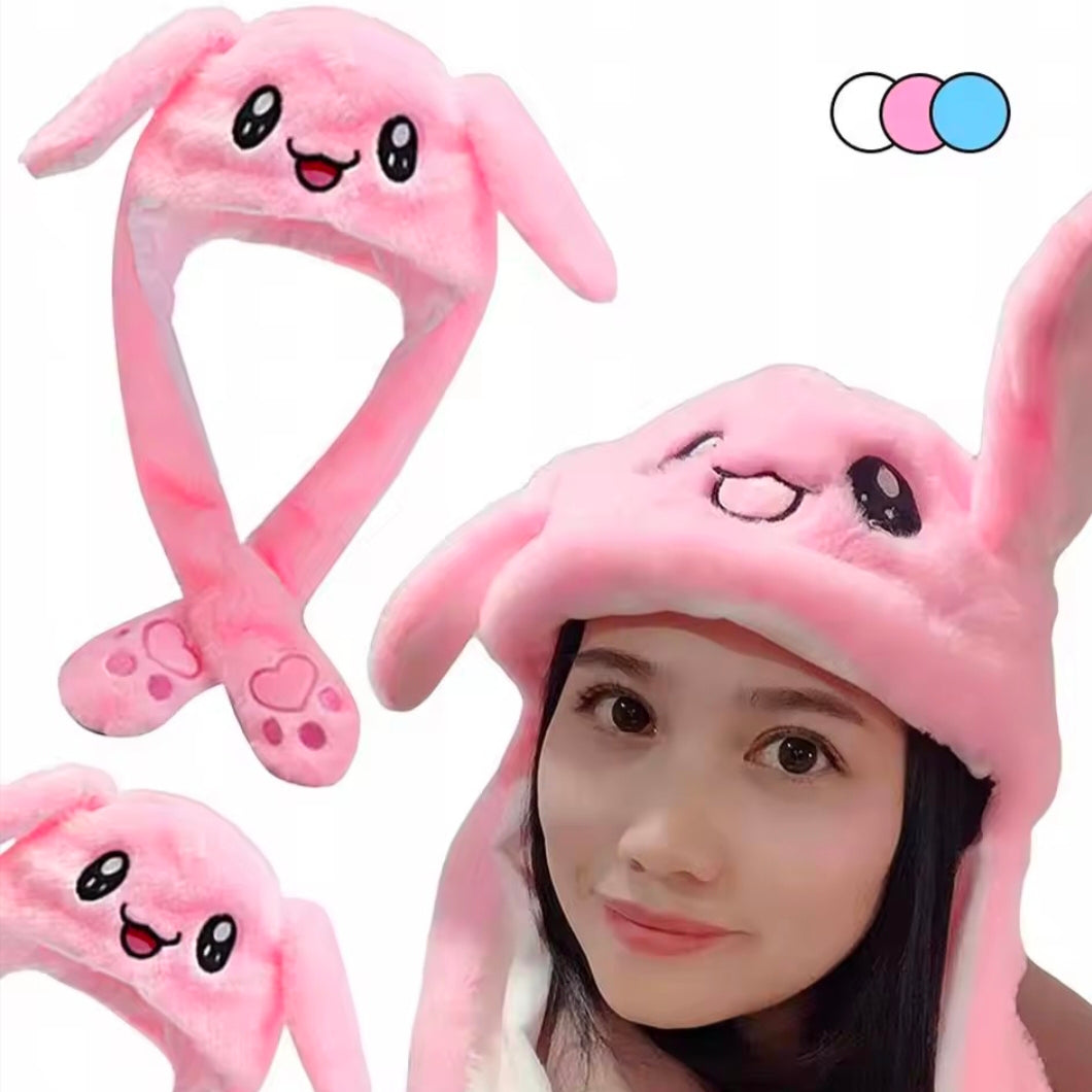 Cute Caps Plush Embroidery Women Hat Gift For Kids Children Girls Boy Wrap Warm Dancing Rabbit Ear Hat