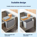 Kitchen Sink Retractable Drain Basket Suction Cup Hanging Storage Rack Kitchen Waste Pool Dry and Wet Separation Trash Organizer