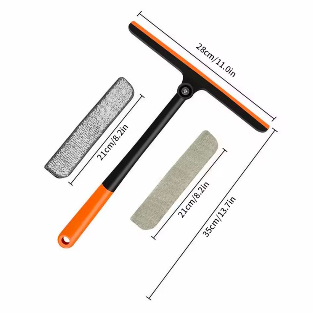Multifunctional 3 In 1 Glass Window Screen Cleaning Brush Silicone Squeegee Wiper Bathroom Kitchen Home Mirror Washing Tools