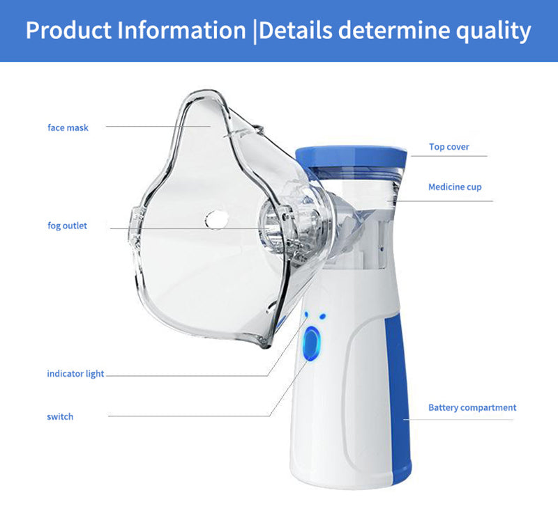 Portable Nebulizer JSL-W302 Adults & Children Ultrasonic Mesh Nebulizer