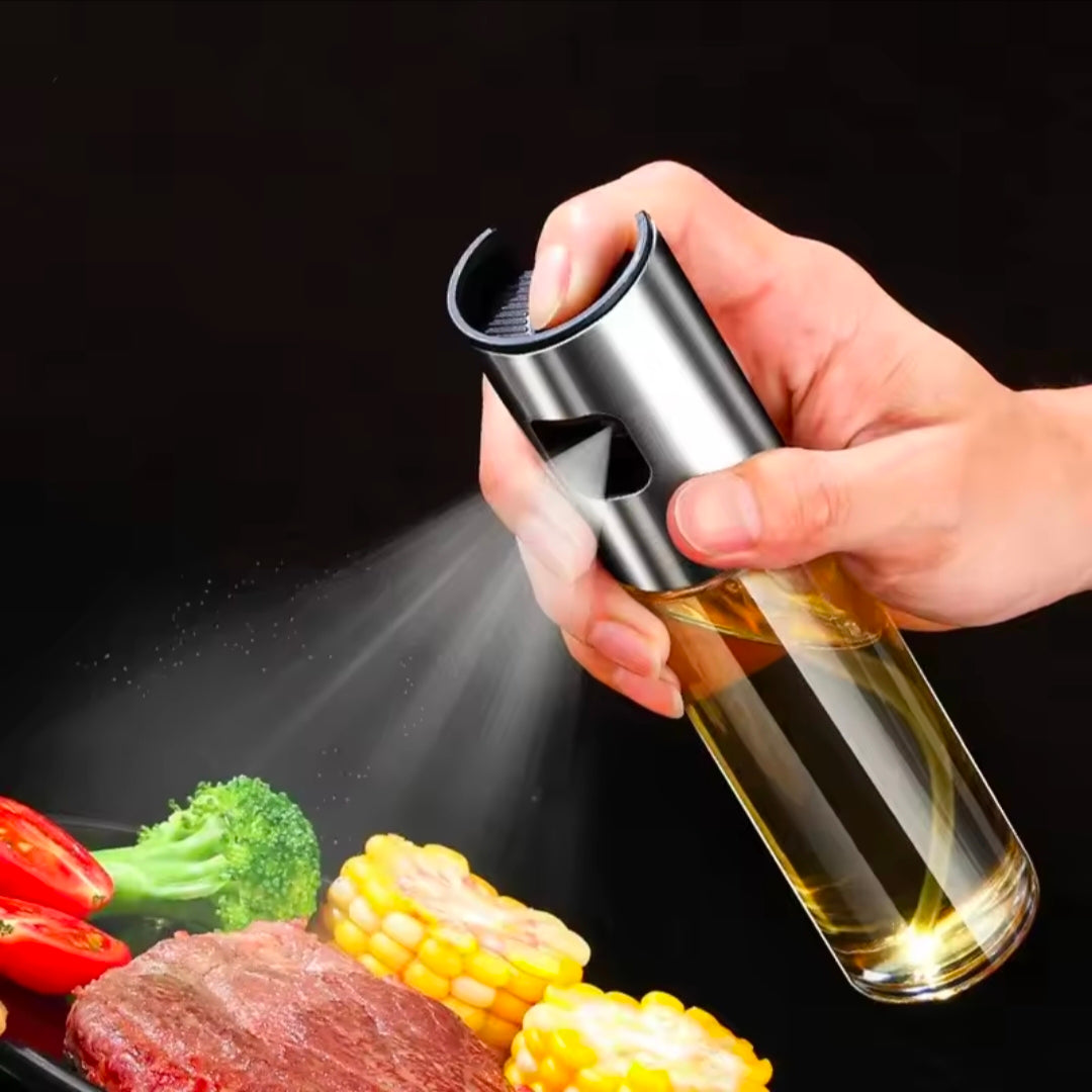 1pc 100ML Olive Oil Sprayerl, Stainless Steel Spray Bottle Spray, Kitchen Cooking Oil Spray, Glass Oil Can