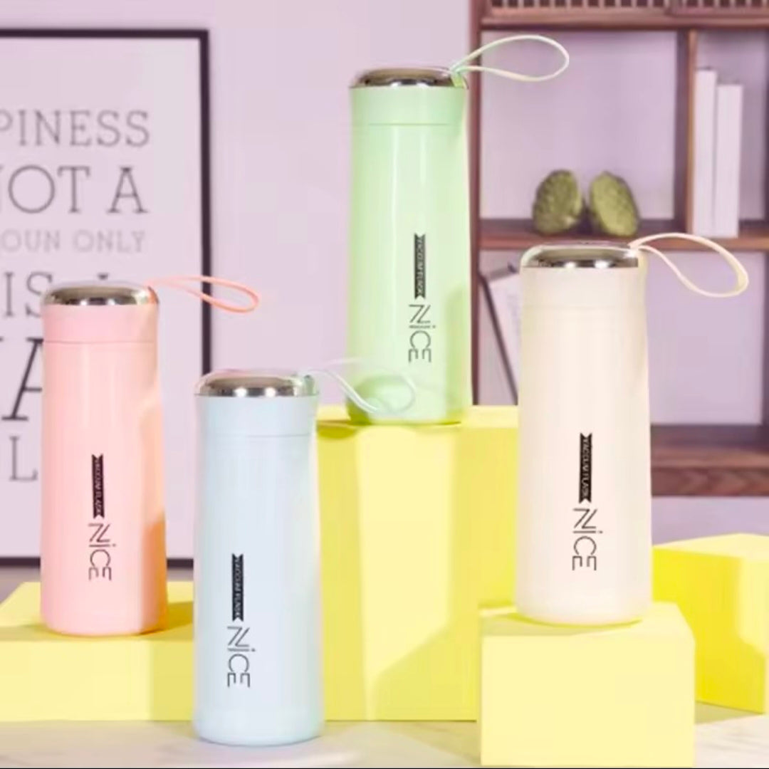 400ML Portable Double Walled Glass Water Bottle Travel Office Home Student Creative Water Cup Coffee Juice Milk Cup Water Bottle