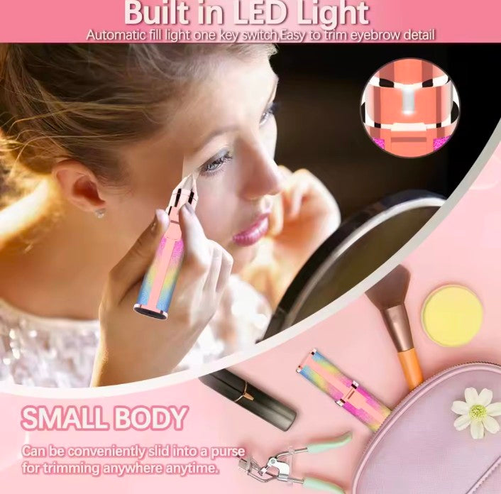 Electric Use Rechargeable Eyebrow Trimmer Razor 2 in 1 Hair Removal Facial Lipstick  pen Shaver for Women Epilator