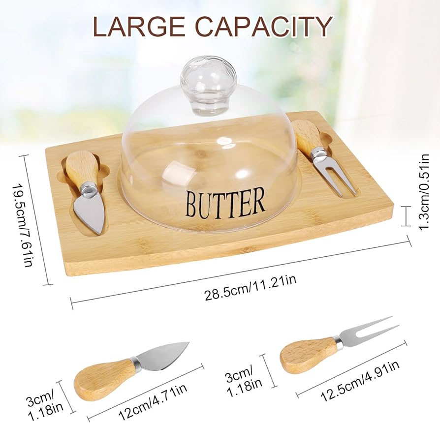 Jar Tray with Lid Cheese Storage Box Dessert Dish Box