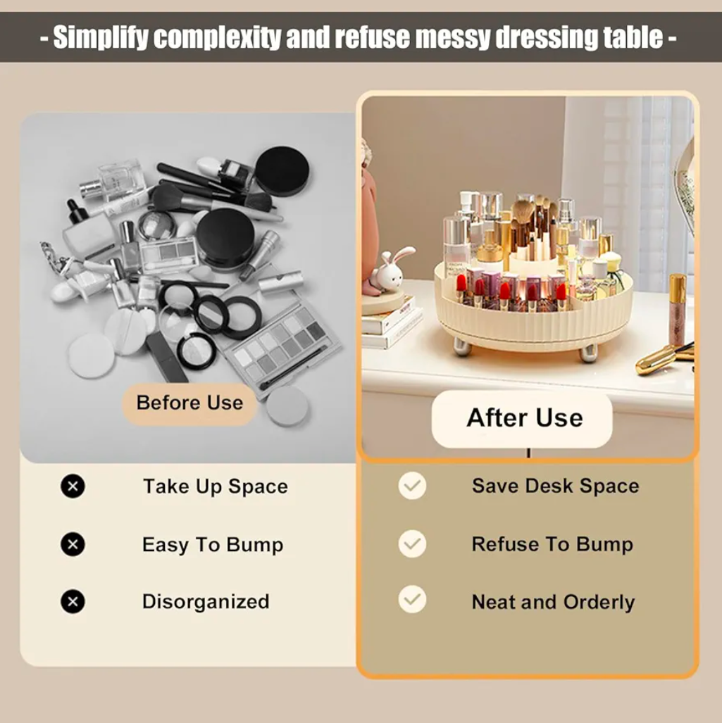 360° Rotating Strong Tray – Durable Kitchen & Home Organizer