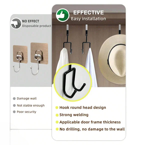 Strong Door Hook for Hanging – Rustproof & Durable Design