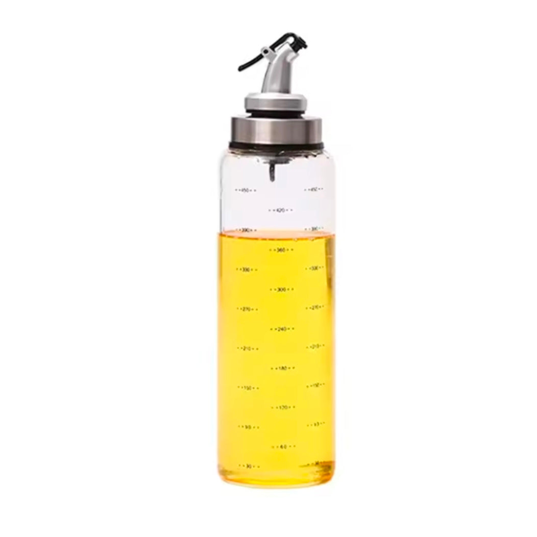 500ml Oil Bottle High Borosilicate Glass Dispenser With Scale Quantitative Sauce Vinegar Cooking Kitchen Supplies