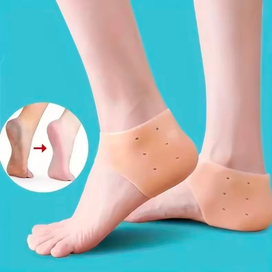 1 Pair Silicone Rubber Gel Socks Anti Cracking Liner Heel Socks Elastic Silicon Moisturizing Foot Skin Care Heel Foot Protection