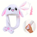 Cute Caps Plush Embroidery Women Hat Gift For Kids Children Girls Boy Wrap Warm Dancing Rabbit Ear Hat