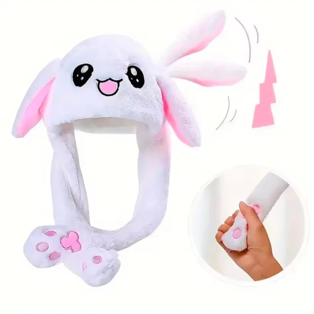 Cute Caps Plush Embroidery Women Hat Gift For Kids Children Girls Boy Wrap Warm Dancing Rabbit Ear Hat