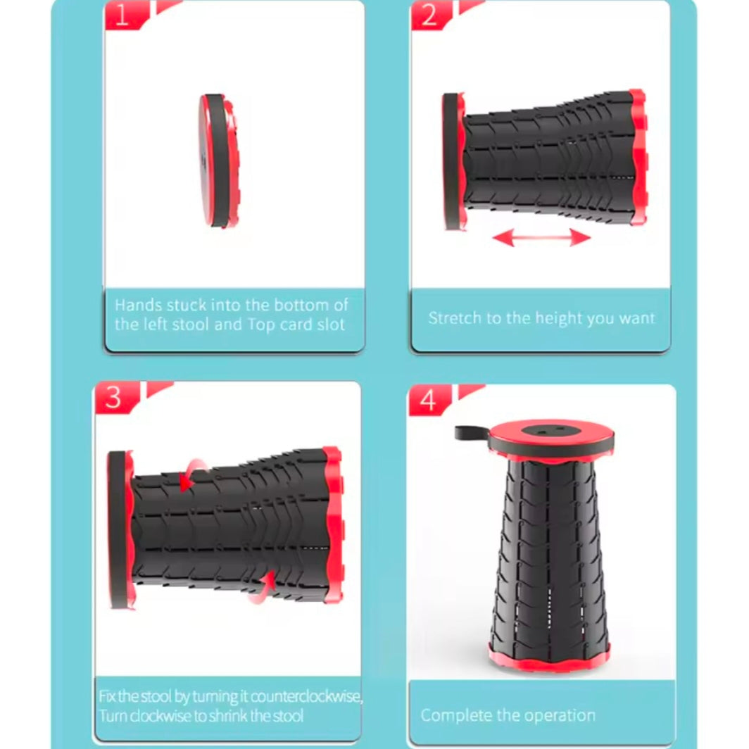 Portable Camping Chair Set with Mini Foldable Stool, Adjustable Fishing Chair for Outdoor Activities