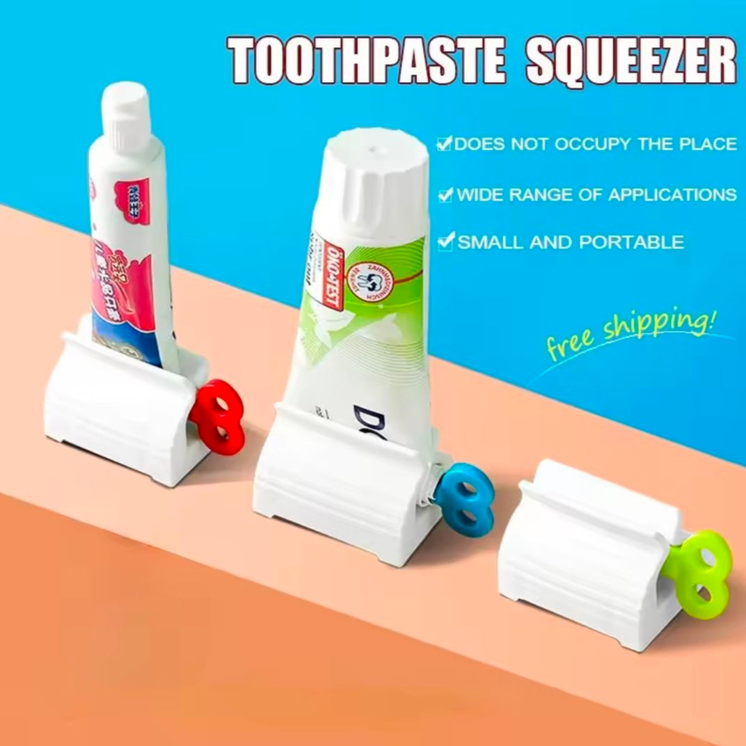 Roll Tube Bathroom Squeeze Manual Facial Cleanser Dispenser Multifunctional Vertical Rotating Toothpaste Dispenser