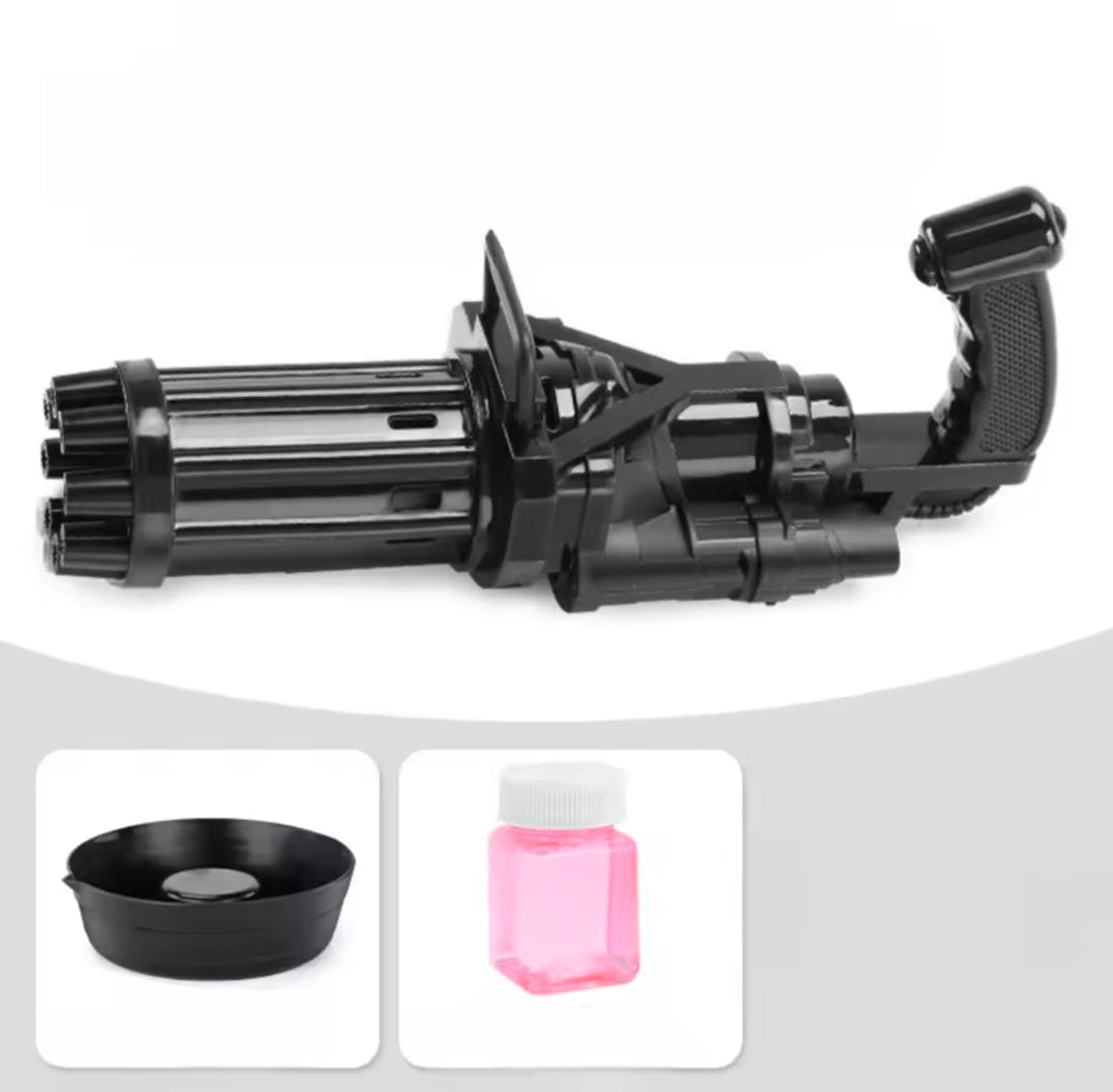 10 Hole Automatic Gatling Bubble Machine Electric Blower Soap Water Maker Gun for Children Summer Beach Outdoor Kids Toys
